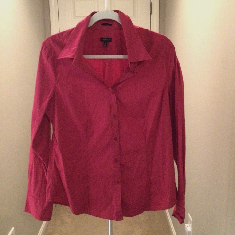 Talbots size 16 magenta blouse
